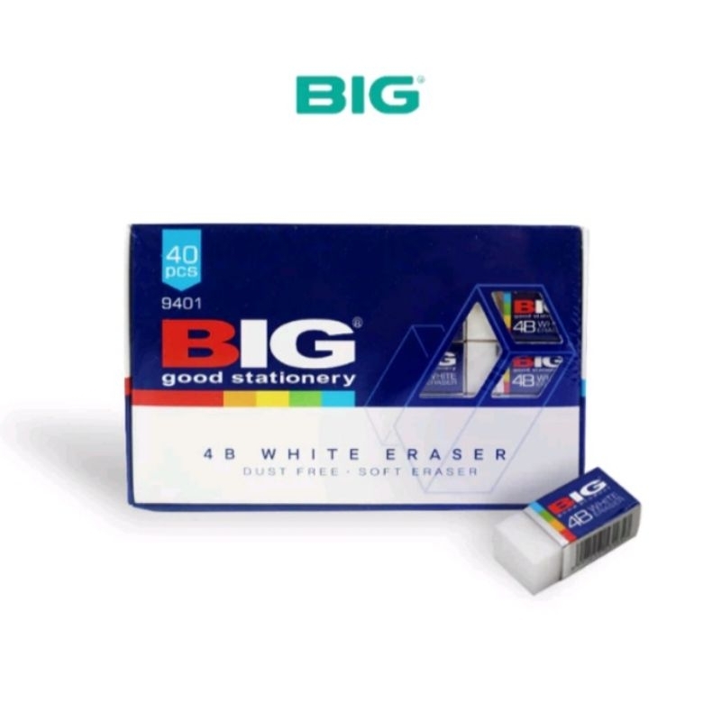 

(1 Pack) Penghapus/Eraser Big Putih Kecil Isi 40 pcs