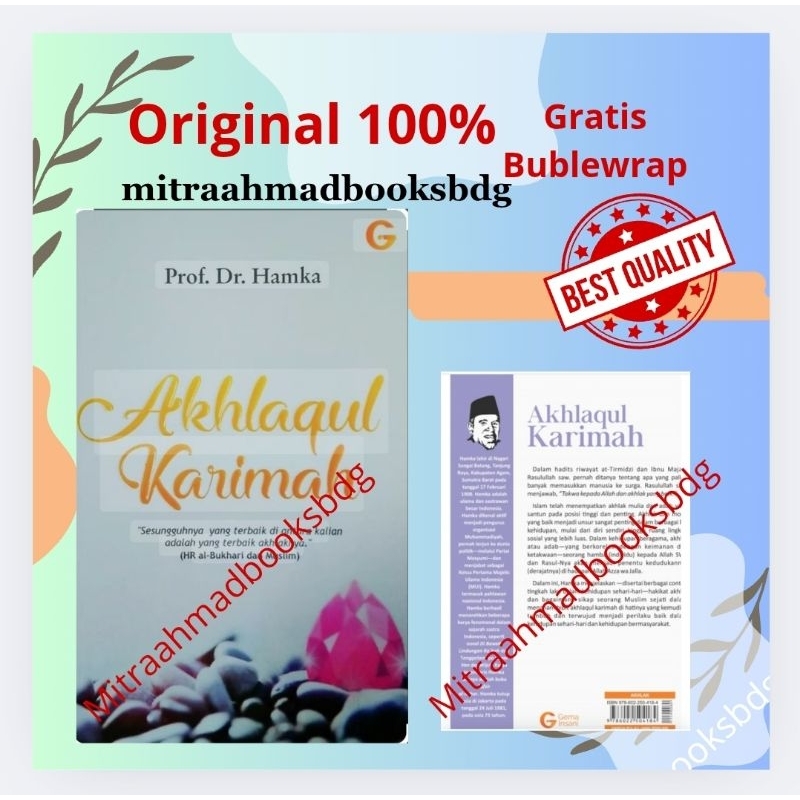 Akhlaqul Karimah Prof Dr Hamka Akhlak Akhlakul ORIGINAL GIP