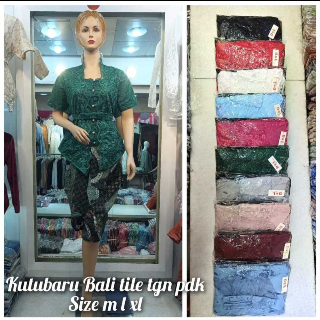 ( BISA COD ) ATASAN KEBAYA KUTUBARU BALI TILLE /LENGAN PENDEK /KEBAYA  BALI MODERN