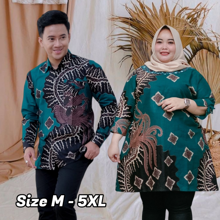 Atasan Wanita Baju Couple Tunik Batik Jumbo Size M L XL XXL 3XL 4XL LD 130cm LD 140 Kekinian Murah
