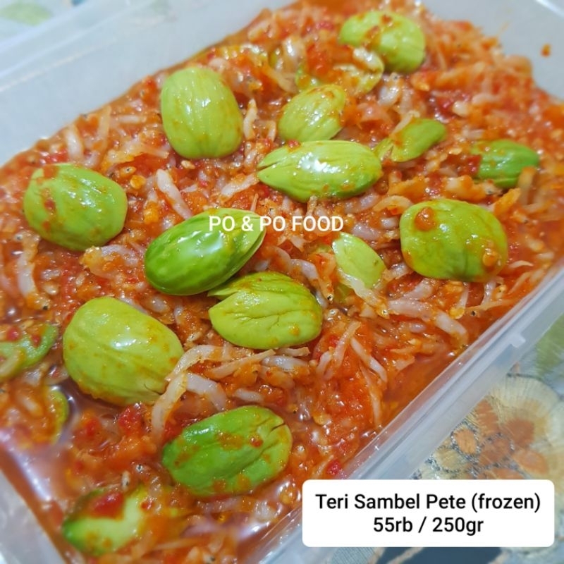 

Teri Sambal Pete (Teri Medan) 250gr | Teri Sambel Pete | Lauk frozen food praktis tinggal dipanaskan | Lauk pedas | makanan pedas cabe | sambal basah | Sayur masakan rumahan home made Ready to eat makanan siap saji instant food murah enak lezat seafood