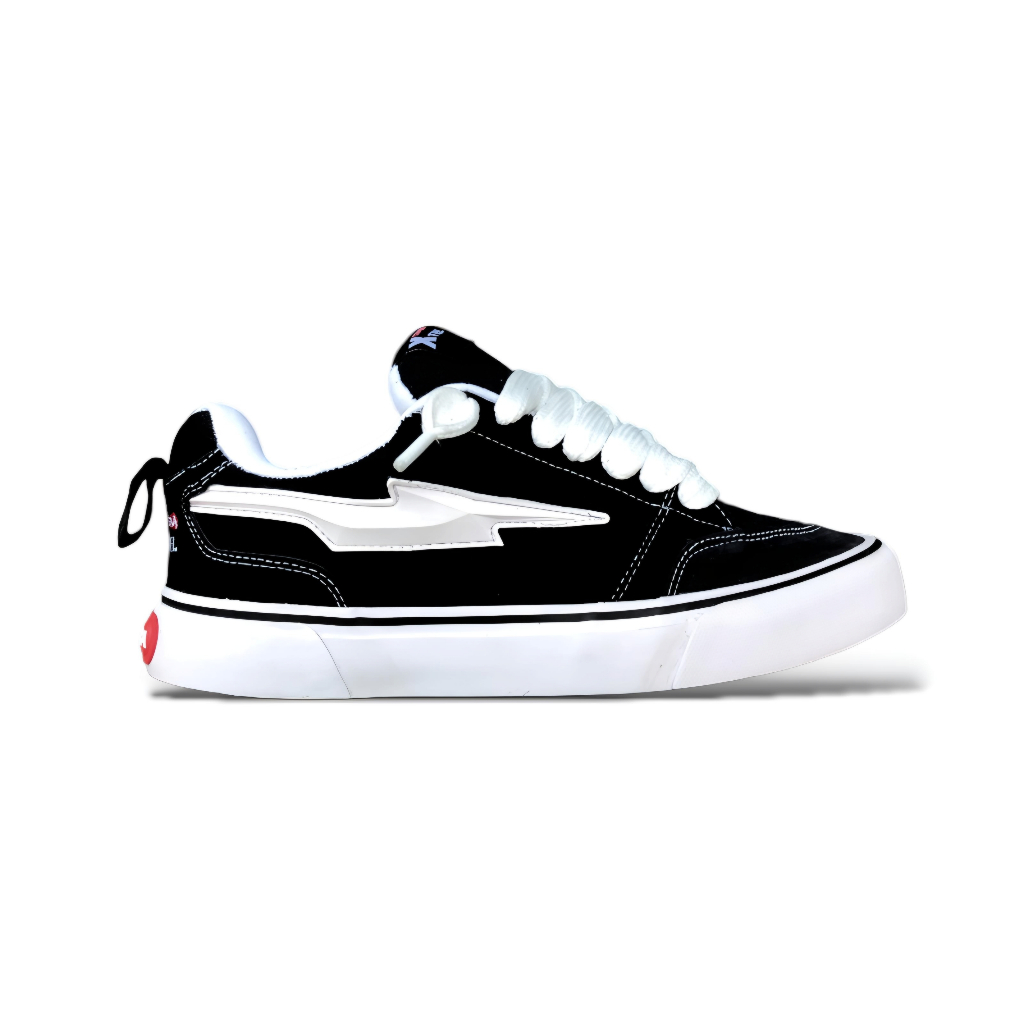 XTERNAL - Sepatu Gemuk Tapera Unisex Black White Suede Brand Local Original