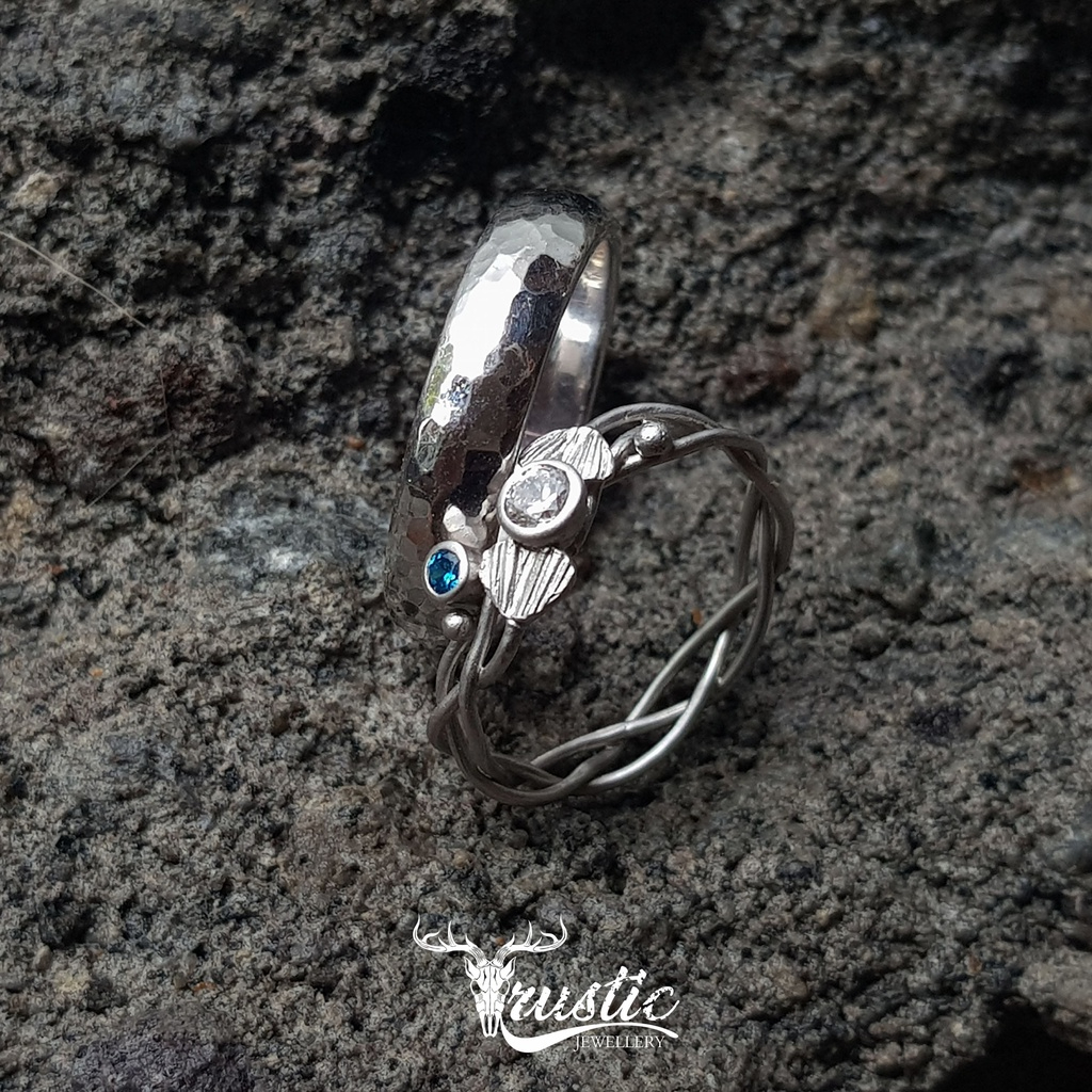 Cincin Rustic Wedding Ring Silver 925 – Cincin Couple Tunangan / pernikahan