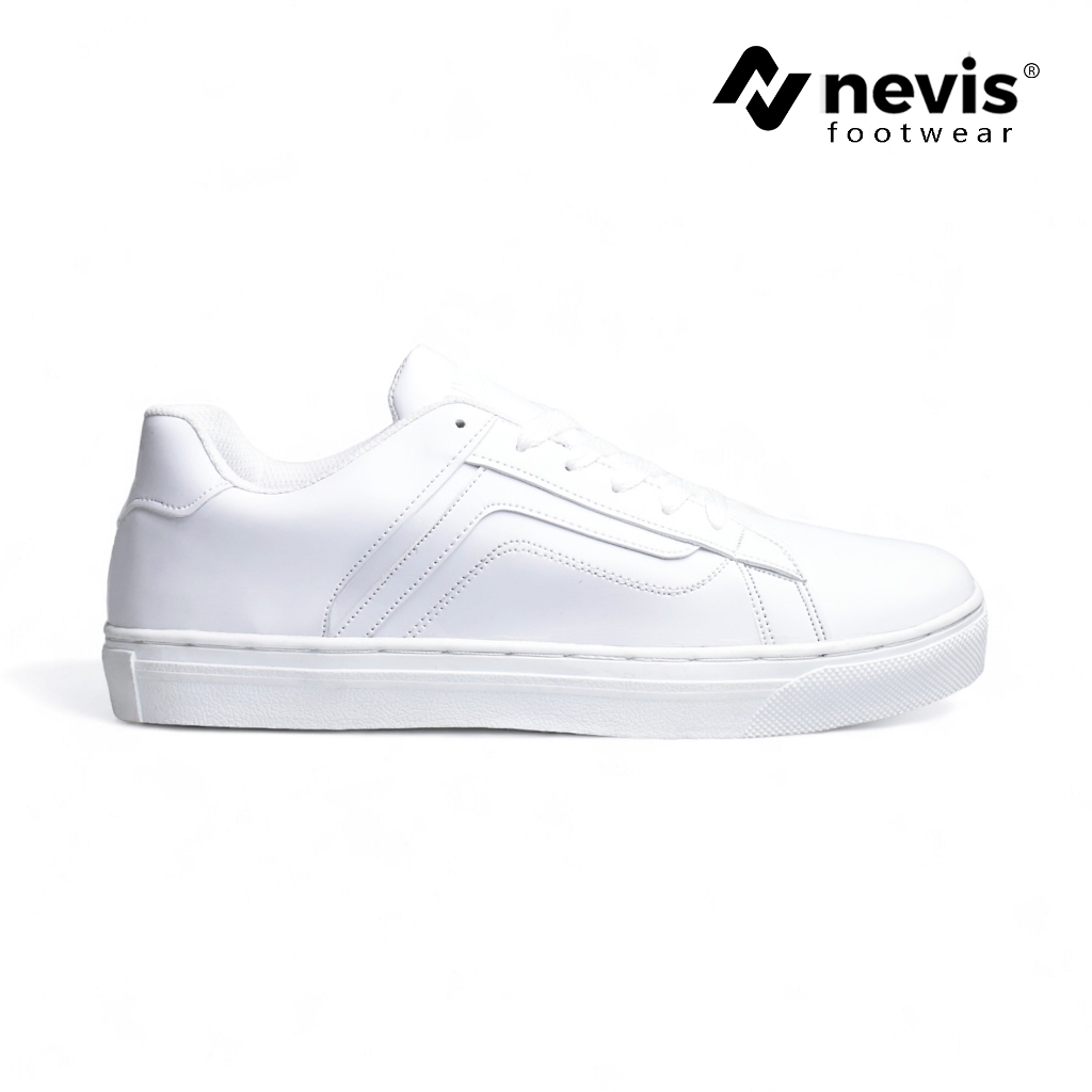 Sepatu Sneakers Casual Pria Wanita Orlando Full White Putih Polos 37-44 Shoes Snekers Kasual
