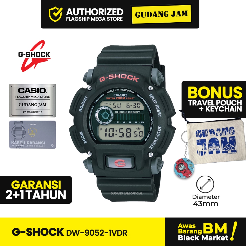 G-Shock Jam Tangan Original Series DW-9052-1VDR DW-9052-2VDR DW9052 DW 9052 JAM TANGAN PRIA ORIGINAL