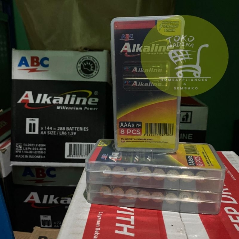 Baterai ABC Alkaline AAA isi 8 | Baterai ABC AAA Alkaline isi 8