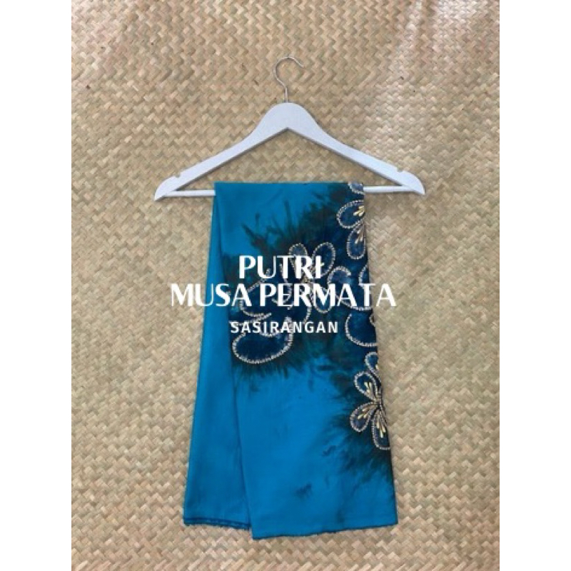 Ready SASIRANGAN BORDIR Motif Daun Pacar Cina