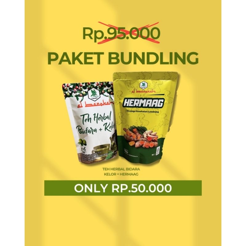 

Paket bundling teh Bidara kelor & hermaag promo