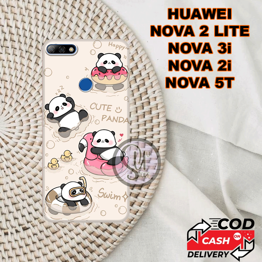 S24 Case Huawei Nova 2 Lite -nova 3i- nova 2i- nova 5t-Motif PANDA-Casing Lucu-Softcase Keren-Bahan 