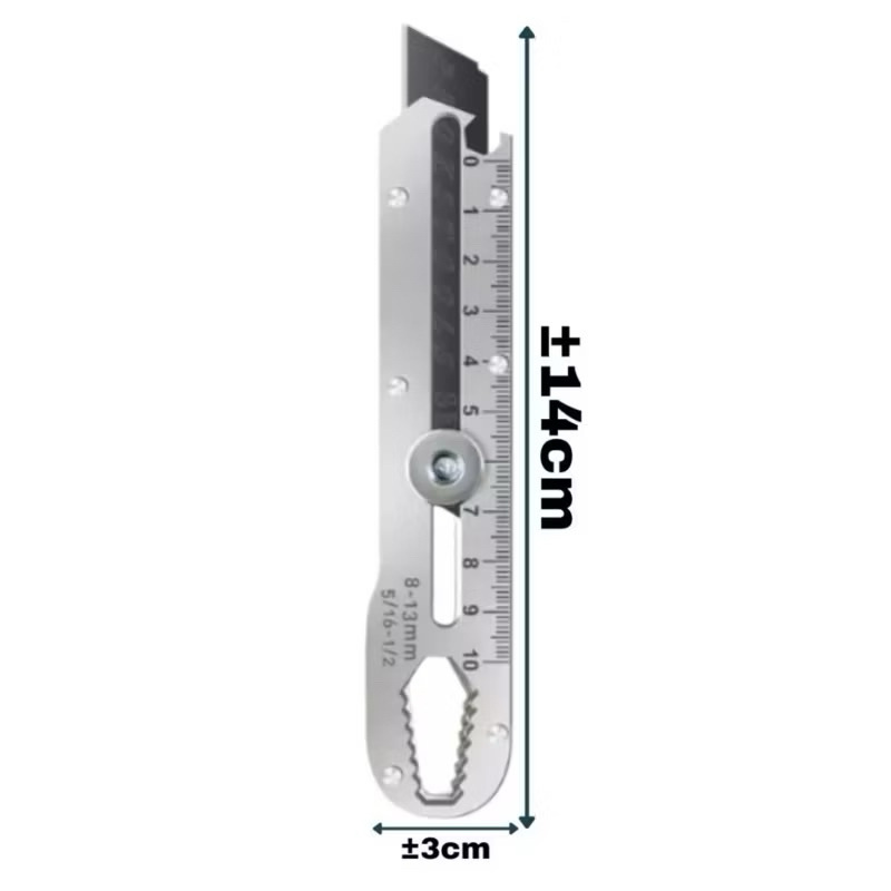 

Pisau Cutter Stainless Steel Besi 9in1 Cutter Stainless Pemotong Kertas Tajam Anti Karat / Cutter Multifungsi