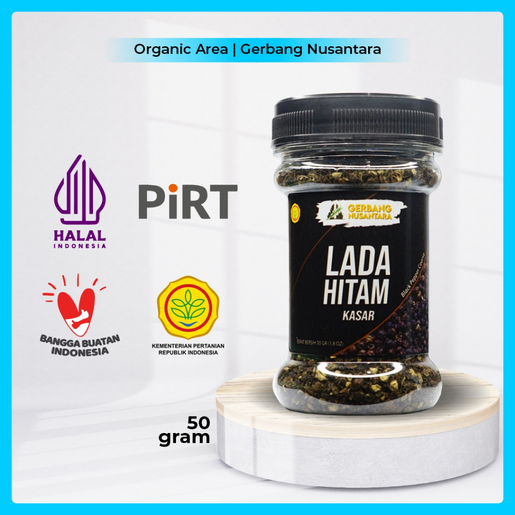 

Gerbang Nusantara - Lada Hitam Kasar Bumbu Masak Dapur Rempah 50gr