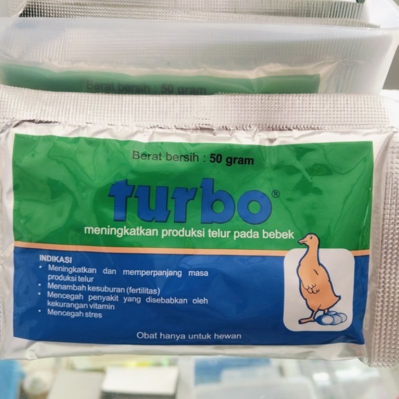 TURBO 50 gr Untuk meningkatkan produksi Telur Bebek