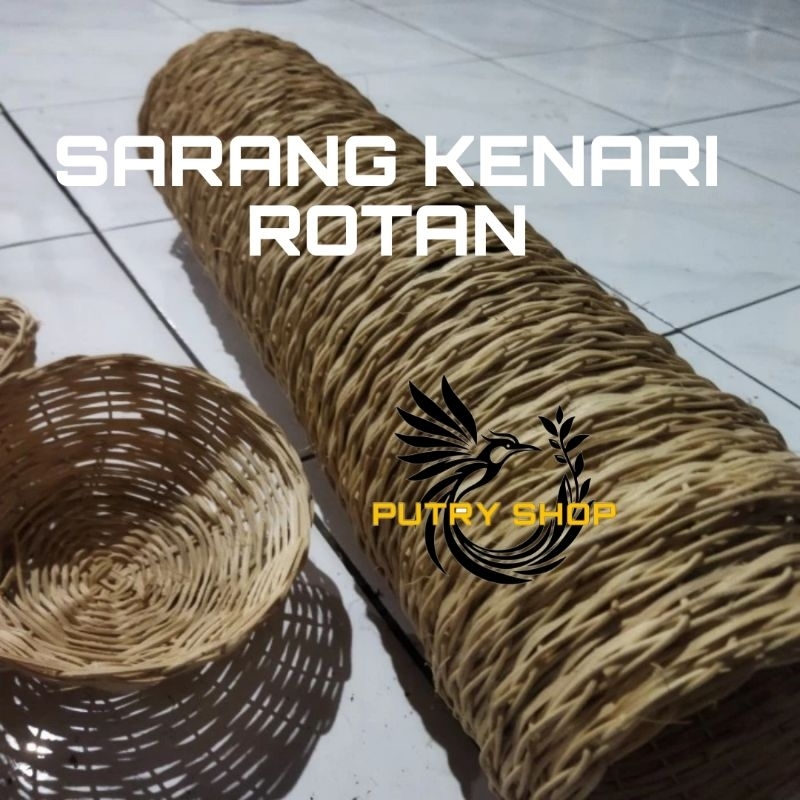 sarang burung kenari bahan rotan