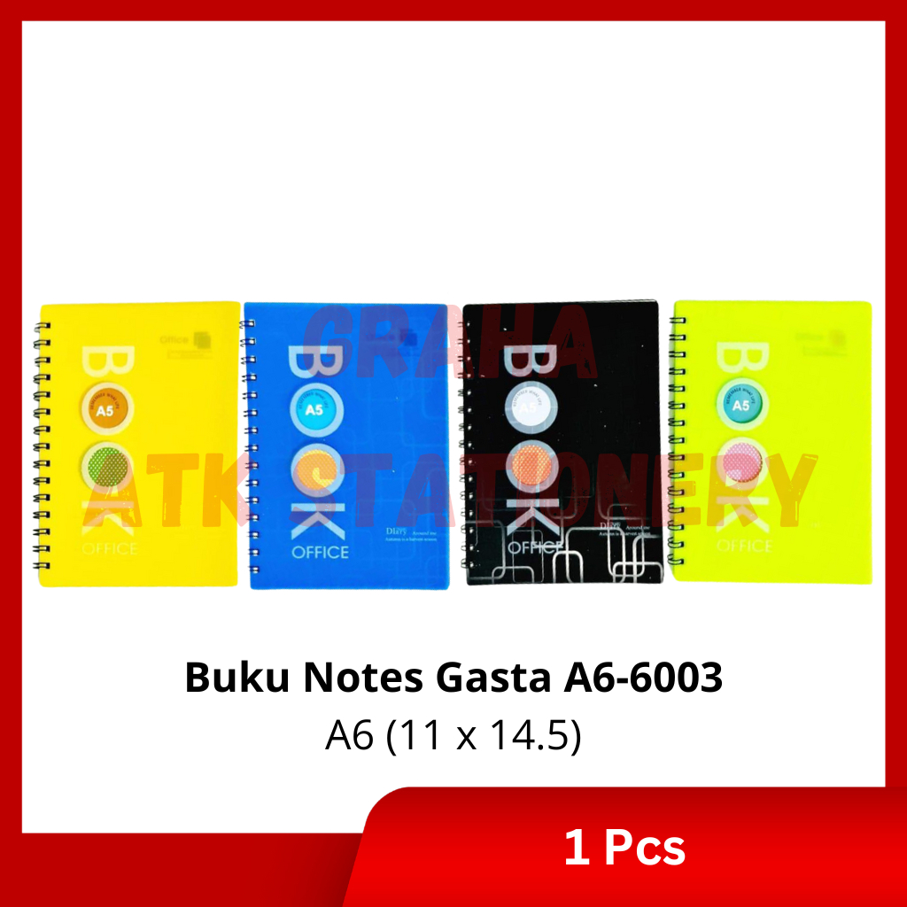 

[1 Pcs] Buku Notes Spiral A6 Gasta A6-6003 / Notepad / Notebook Spiral Catatan A6 Gasta A6-6003