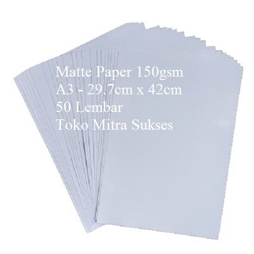 

KODE PRODUK HYIRP3784 A3 Kertas Matte Paper 15gram A3 isi 5 Lembar
