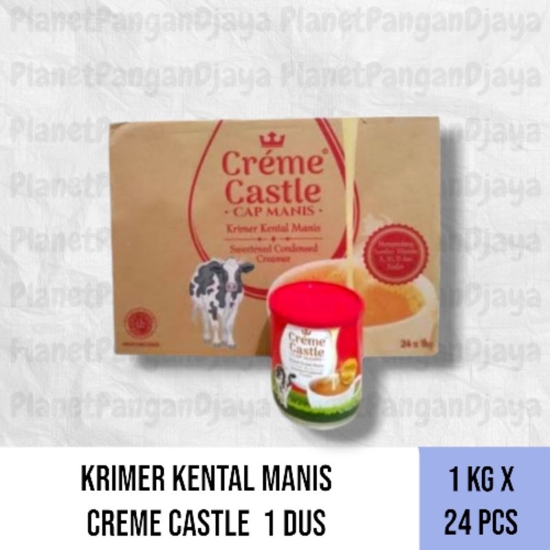 

Krimer Kental Manis Creme Castle 1 Kg 1 Dus Isi 24 Pcs