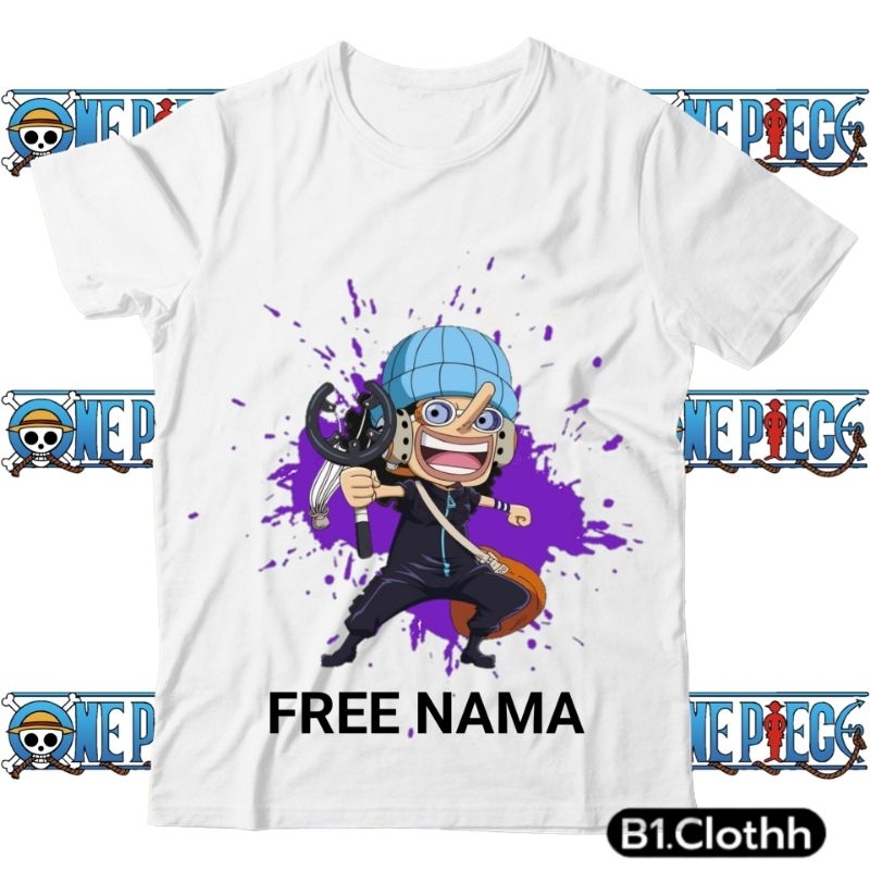 (BISA COD) Baju Anak Gambar Karakter Usopp Gratis Nama Kamu - T-Shirt Child Usopp Char Free Your Nam