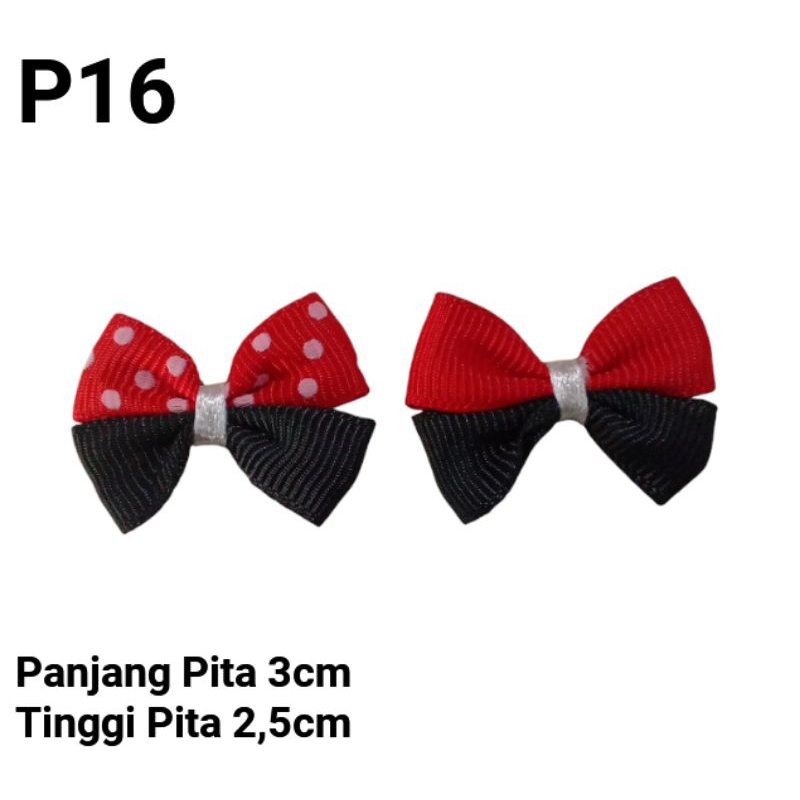 

[ 10pcs Mix ] Premium Pita Hias Pita Motif Merah Hitam Ribbon Bow