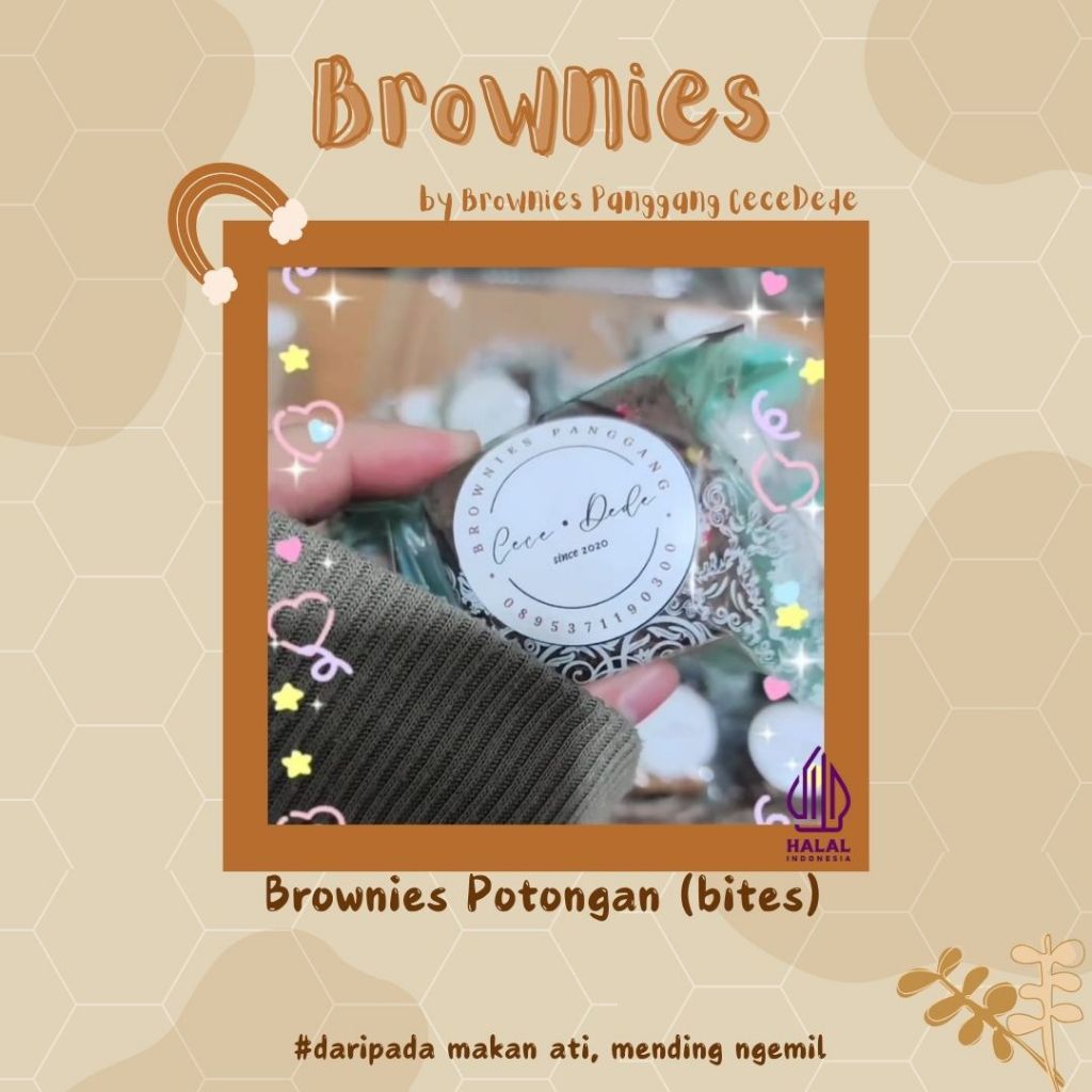 

Brownies Panggang Bites / Potongan Cece Dede