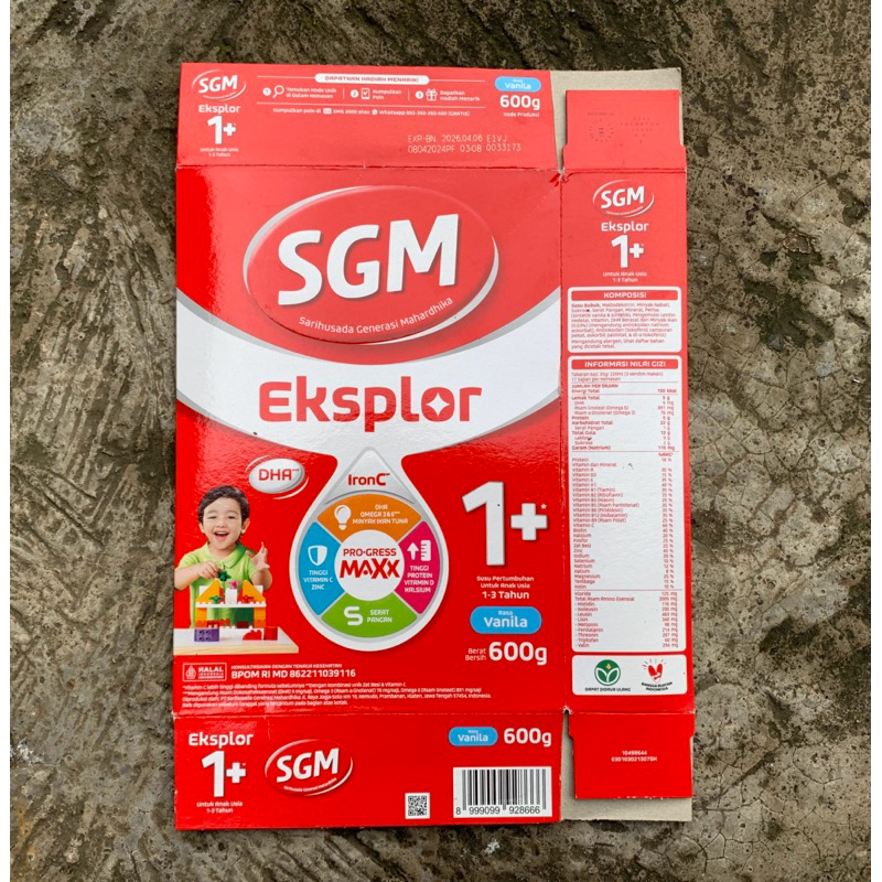 

kardus susu sgm (bekas)600g