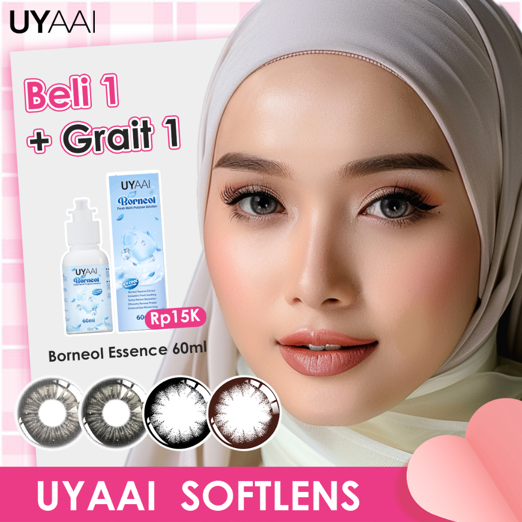 UYAAI Softlens 1 Paket Lengkap Air Pencuci Softlens 60ml +14.0mm~14.5mm Softlens