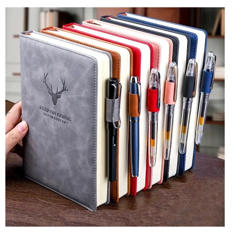 

buku notebook notepad agenda Agenda Catatan Kerja Meeting Planner NoteBook Notepad Diary Binder Cover Kulit A5 Notebook