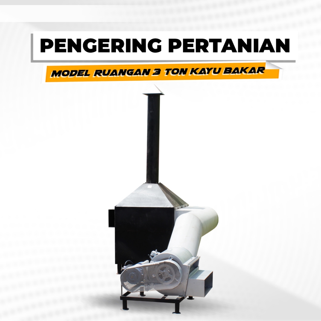 MESIN PENGERING SERBAGUNA MODEL PEMANAS RUANGAN KAPASITAS 3 TON TIPE KAYU BAKAR PENGERING KOPI DAUN 