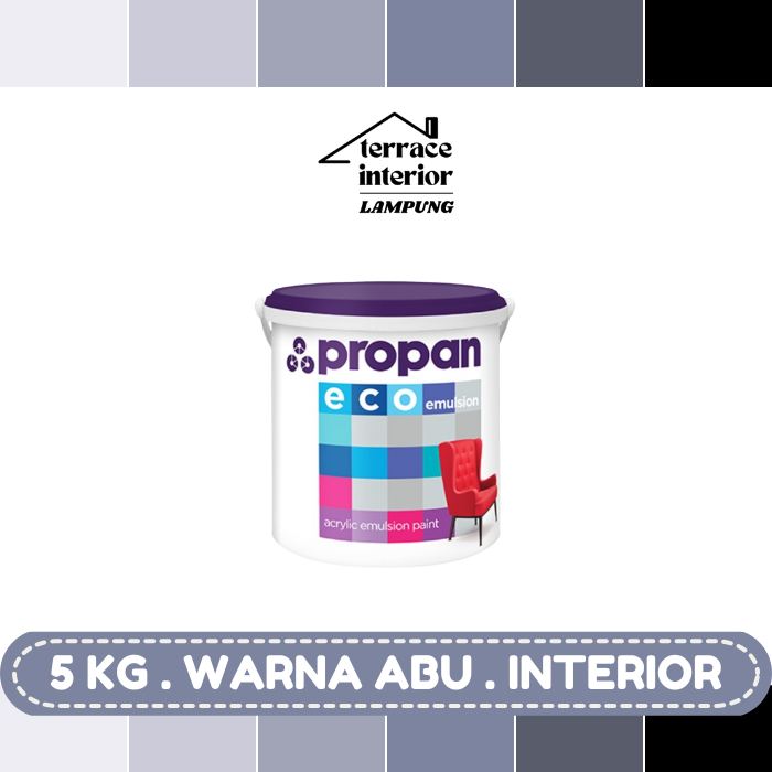 Cat Tembok Interior Propan Eco Emulsion  Warna Abu 5 Kg