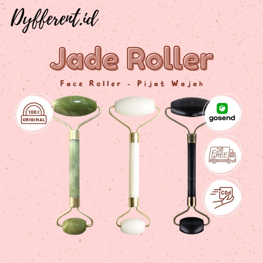 Alat Pijat Wajah Jade Roller - Alat Pijat Roller Wajah Facial Massager