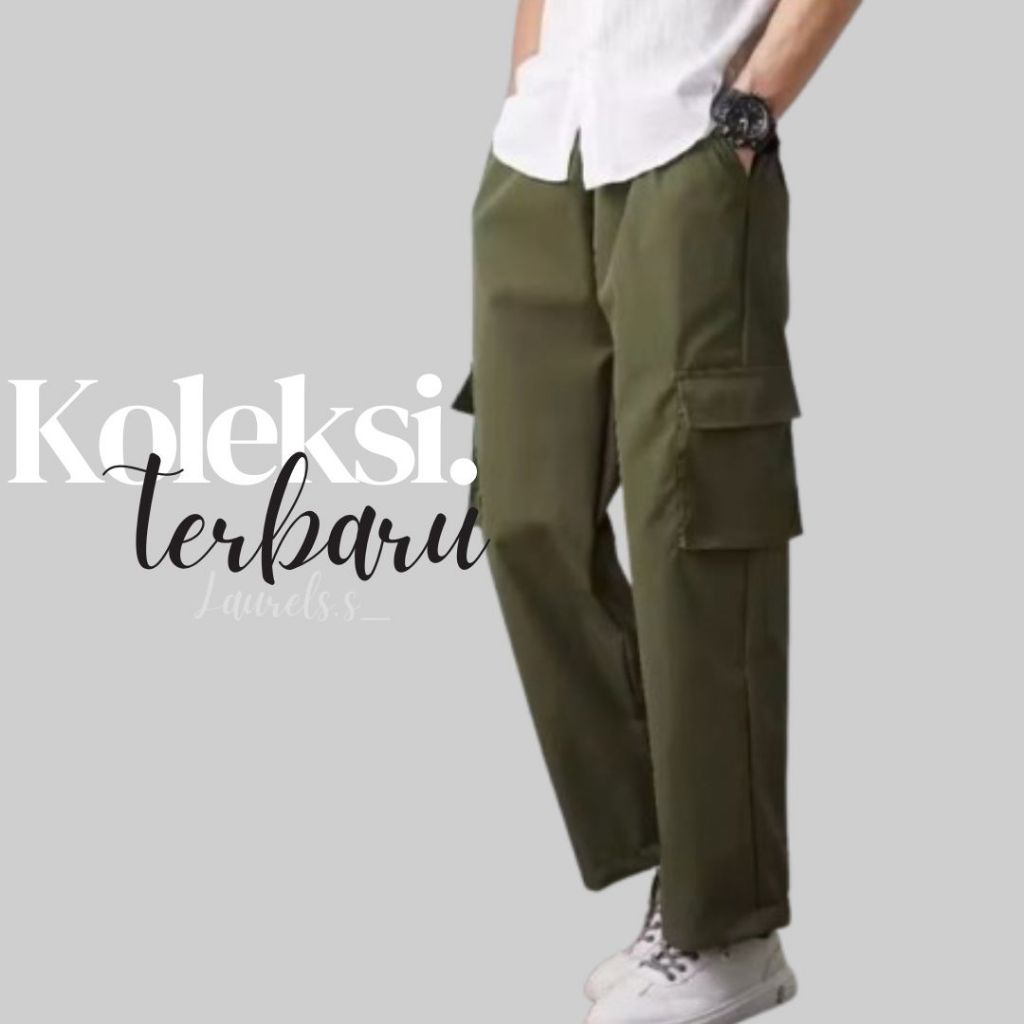 Promo Akhir Tahun Celana Cargo Pria Korean Style