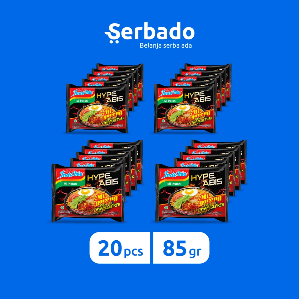 

Indomie Goreng Ayam Geprek HypeAbis 85gr (Isi 20 pcs)