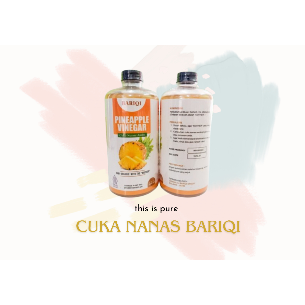 

Cuka Nanas Organik l Pineapple Cider Vinegar l Untuk Turunkan Gula Darah Diabetes Alami - 500 ml