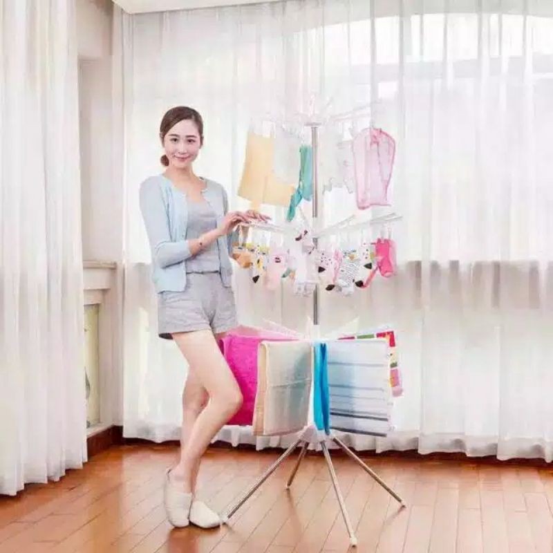 AQUATIC HR01 Rak Jemuran Handuk Rak Jemuran Serbaguna Jemuran Rak Jemuran Murah Menara Bayi Kaos Kak