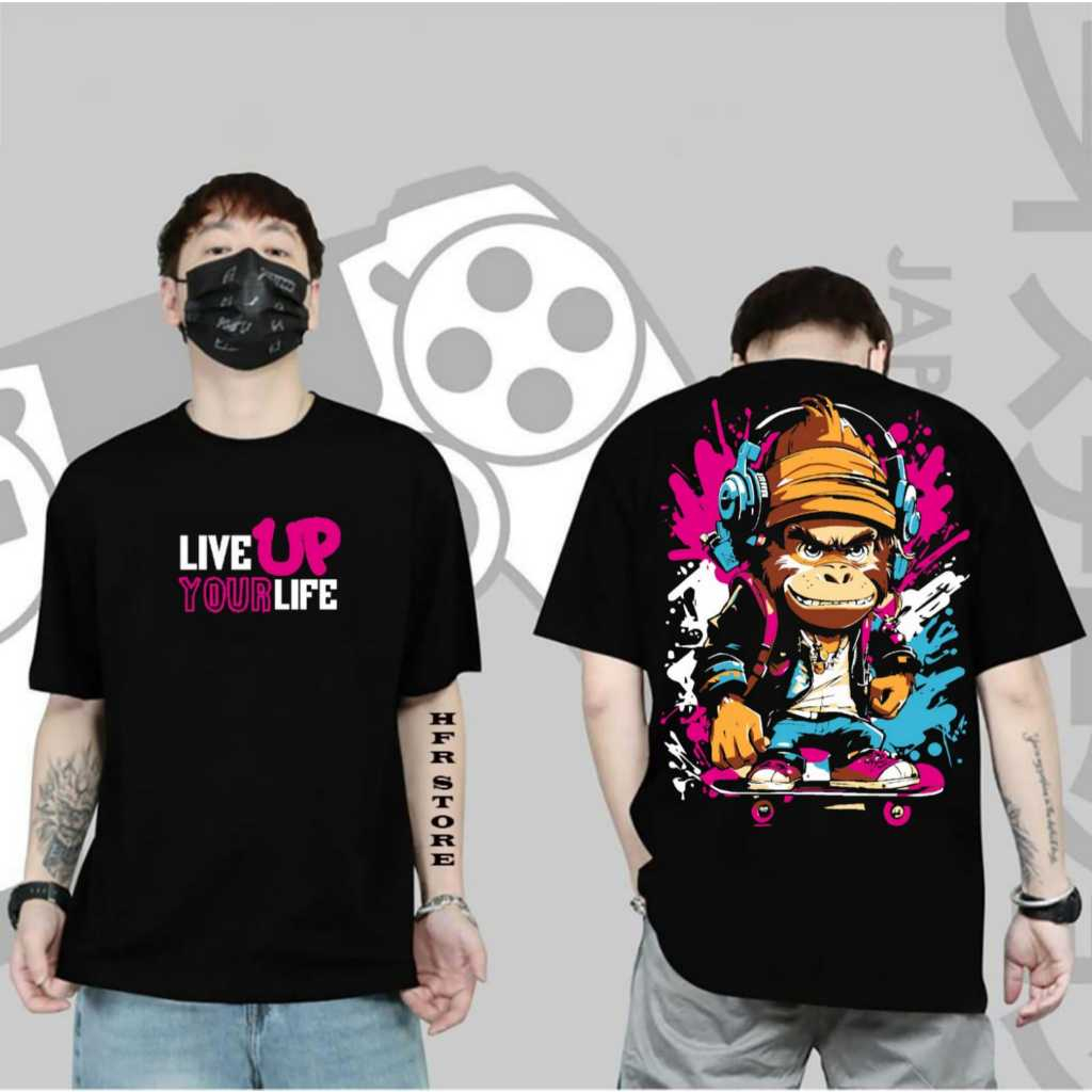 TERBARU T-SHIRT KAOS DISTRO MOTIF BERGAMBAR BAJU MONKEY PELANGI KAOS RAINBOW SAYAP KAOS MOTIF BERUAN