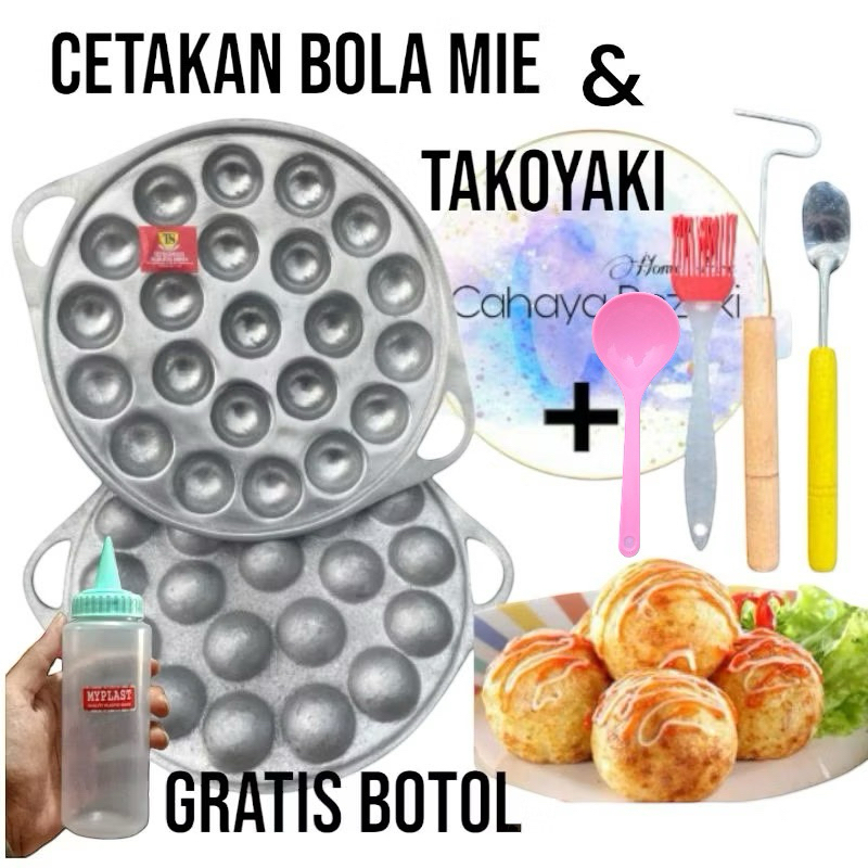 Cetakan Baklor Lubang 22 Takoyaki Bola Bola Mie Baklor Maklor Telur Puyuh / Loyang Cetakan Telur Kua