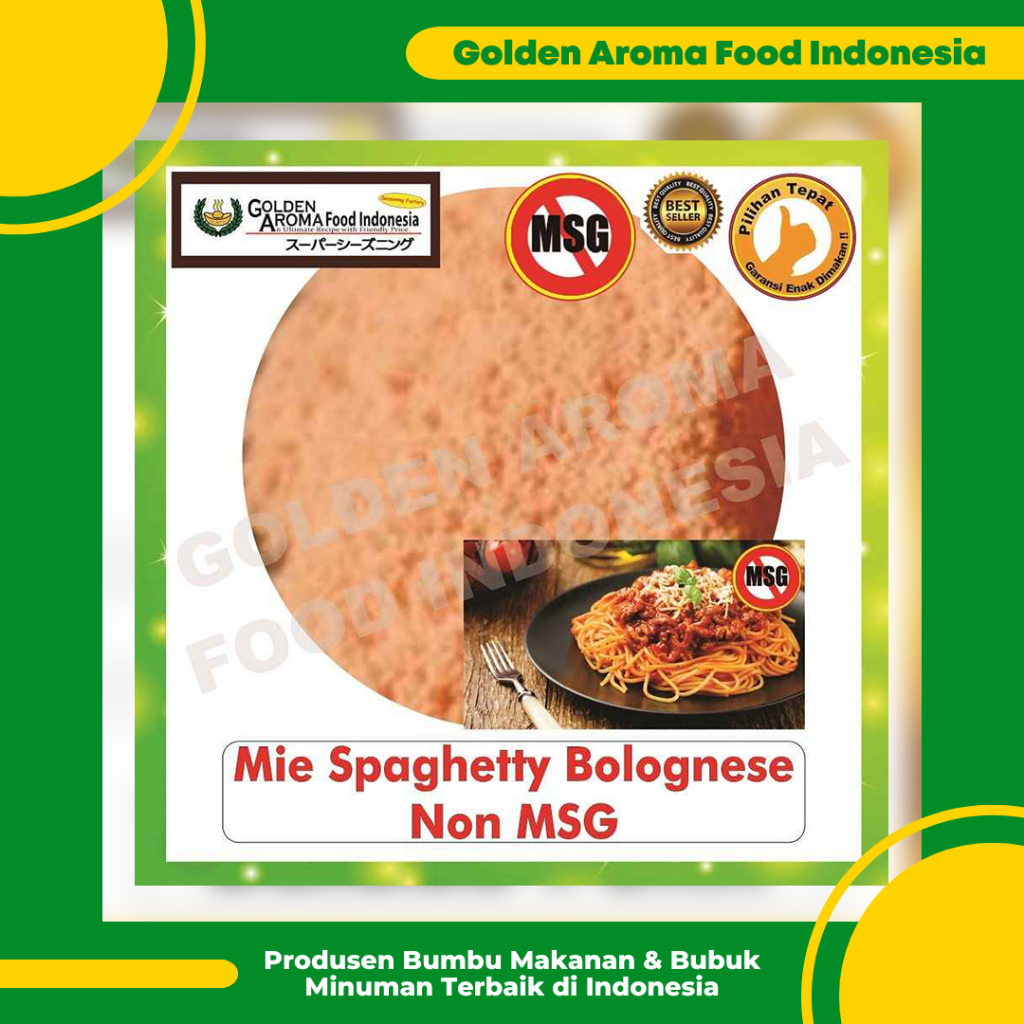 

Bumbu Tabur Rasa Mie Spaghetty Bolognese Non MSG 1 Kg l Bubuk Mie Spageti Bolognaise No MSG 1Kg GAFI