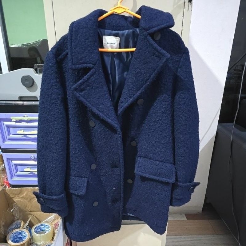 JACKET JAKET WOOL WARM MERK BECAUSE SIZE L BEKAS SECOND