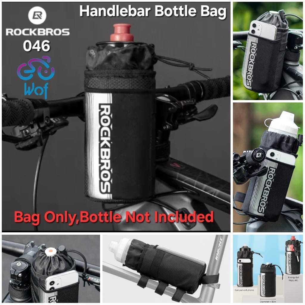 ROCKBROS 046 Tas Pegangan Botol Air HP Stang Rangka Depan Sepeda Motor Lightweight Portable Bicycle 