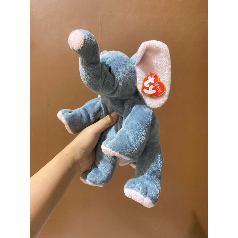 Boneka Karakter Gajah Abu Lucu size 25cm Original / Boneka TY karakter Gajah / Boneka Elephant