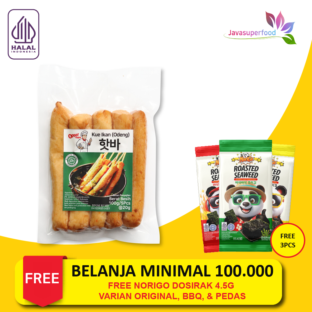 

Oppa Hotbar Odeng Jajan asli Korea 100g/ Odeng Tusuk / Odeng Panjang