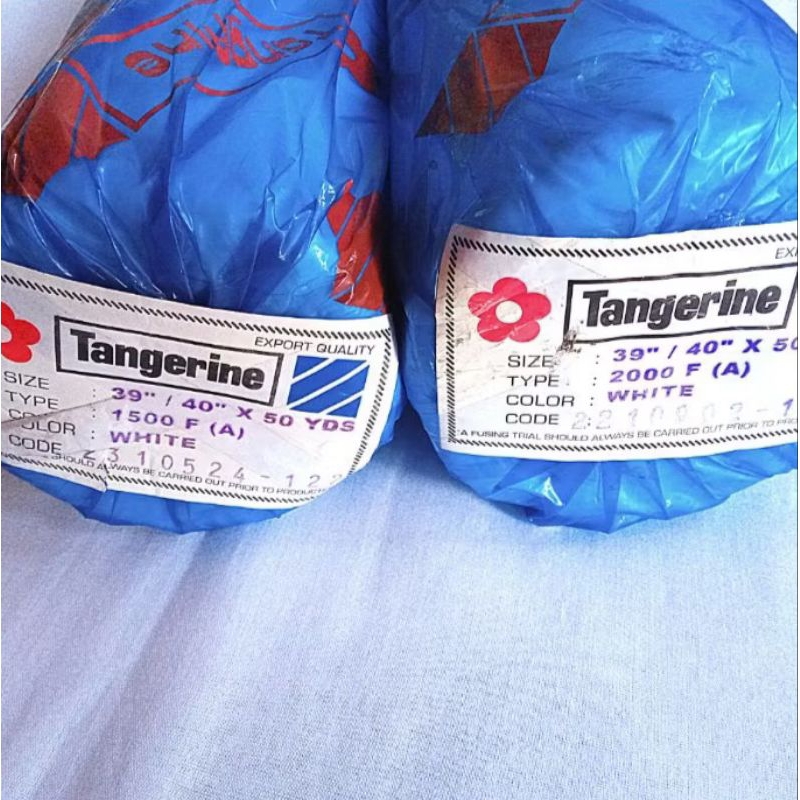 Kain kapas lem 1500F (A) dan 2000 F (A)/kain Visilin Fislin Tangerine