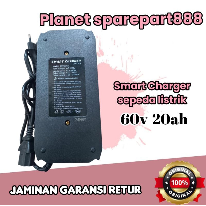 smart charger sepeda  listrik  60V-20AH ORIGINAL