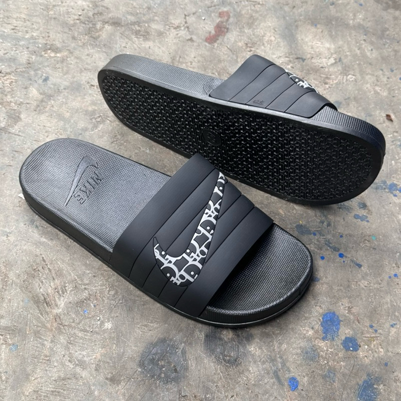 Sandal Slip On Wanita Dewasa Nike Black Grade Original Size 36 - 40