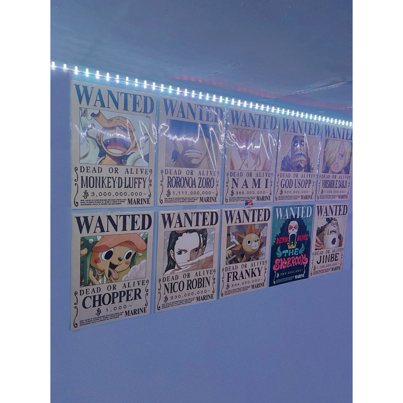 Poster wanted bounty one piece original bandai japan