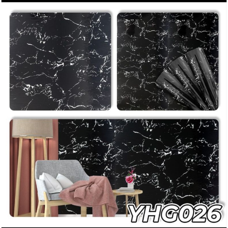 Wallpaper Dinding Motif Vinyl Marble Foam Roll Ukuran 60cm x 3M Dekorasi Kamar 3d wallfoam granit Wa