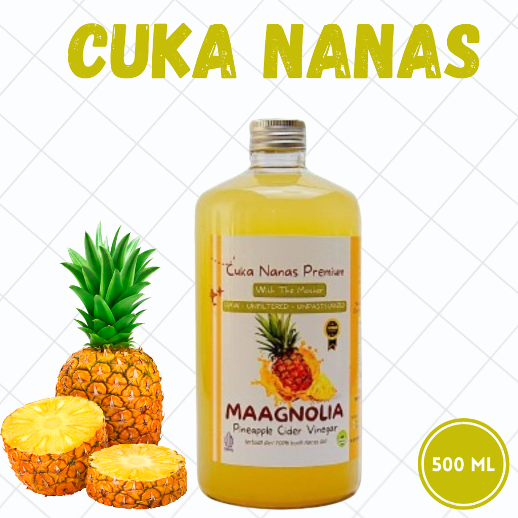 

Cuka Nanas Kontrol Kolesterol Ampuh Halal Cuka Original Gula Maagnolia Cider Vinegar 500 ML