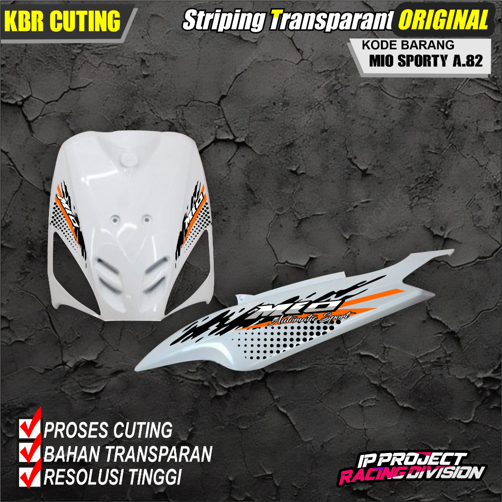 (COD) STIKER STRIPING ORIGINAL MOTOR YAMAHA MIO SPORTY TAHUN 2011 DESAIN HOLOGRAM TRANSPARAN