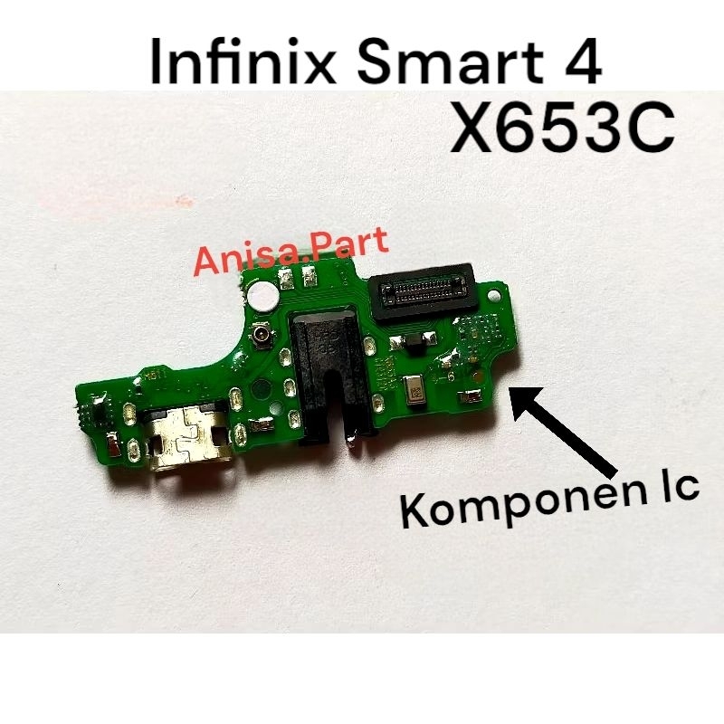 Papan Cas Konektor Cas Infinix Smart 4 X653 X653C Original Full Komponen Ic Board Charger Papan Cas 