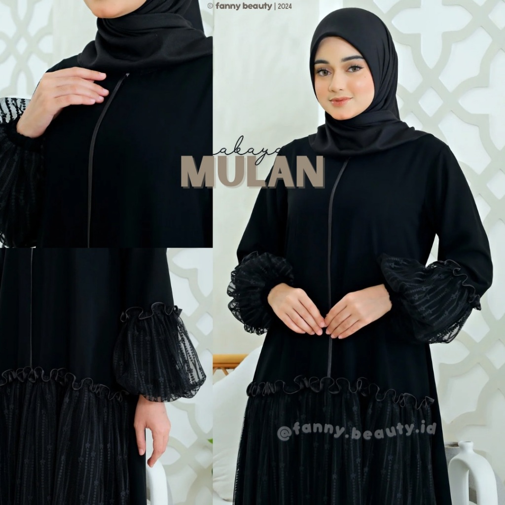 NEW Mulan Brokat Abaya by fanny.beauty.id