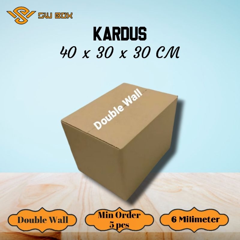 

Kardus Double Wall Ukuran 40x30x30 CM Box untuk packing DW